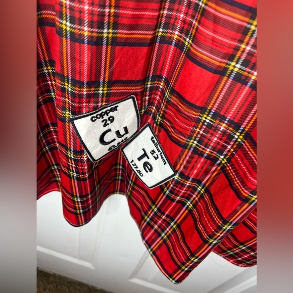 Head of Class Red Plaid School Nerd Child Costume XL 14-16 Kids 2 Pcs Halloween - Picture 4 of 9